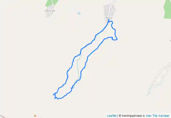 ترک جی پی اس مسیر رفت و برگشت از زربند تا چشمه آب عسل