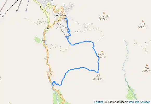 ترک جی پی اس چکاد آبک مسیر گرده غربی Abak