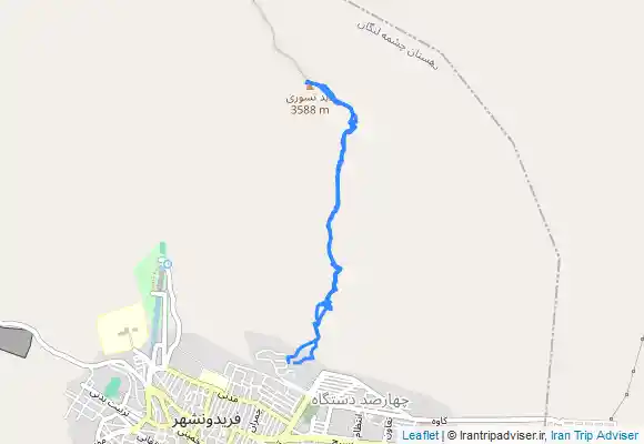 ترک جی پی اس مسیر رفت و برگشت قله دیدسری