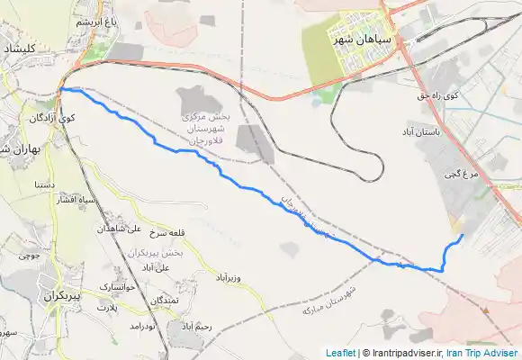 ترک جی پی اس خط الرس شاه کوه