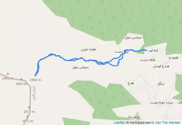 ترک جی پی اس قله پاییز مندان