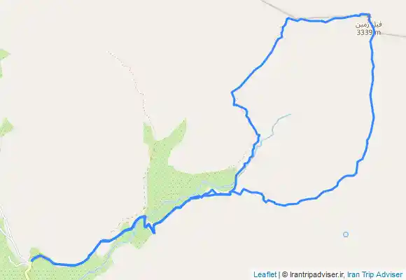 ترک جی پی اس قله فیل زمین ارتفاع ۳۳۵۰متر