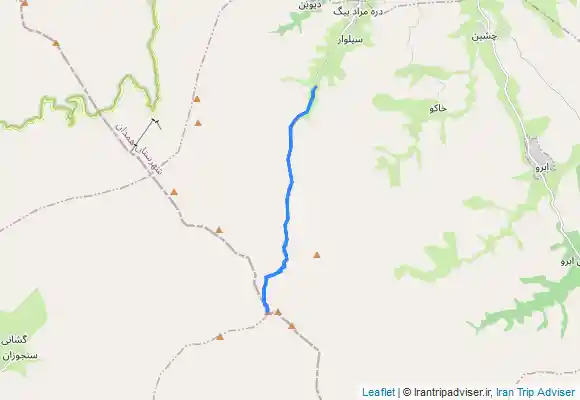 ترک جی پی اس قله یخچال همدان