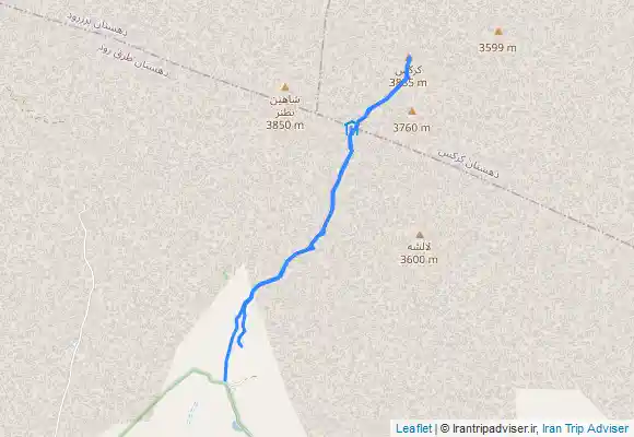 ترک جی پی اس صعود به قله کرکس. پاییزه.