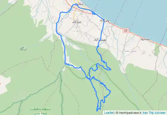 ترک جی پی اس نعمت‌اباد، خشتنگه، لیره‌سر، فلکده، برگشت از جاده داکوه