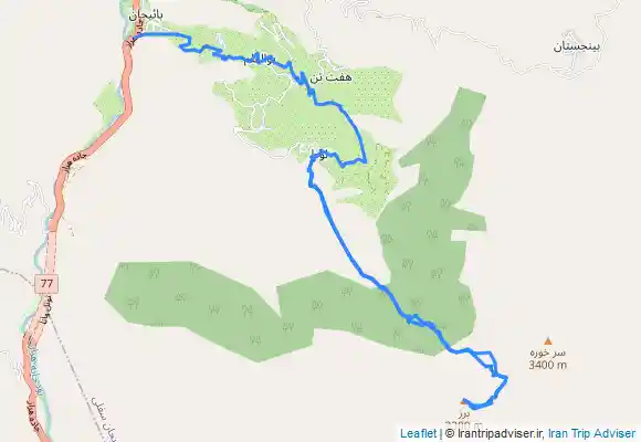 ترک جی پی اس قله برز از روستای لوط