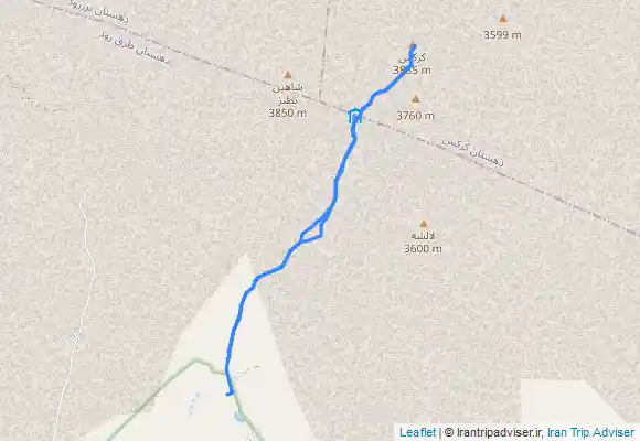 ترک جی پی اس Summit karkas (قله کرکس صعود زمستانی)