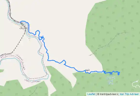 ترک جی پی اس Tale Zang - Shevi waterfall تله زنگ - آبشار شوی