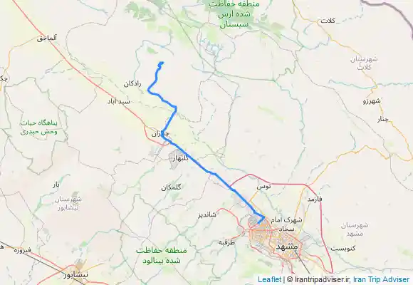 ترک جی پی اس Qoroq - قله دوچینگ چناران - Shahrak-e Rāh Āhan