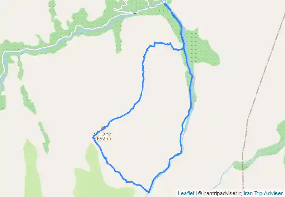 ترک جی پی اس صعود زمستانه به قله چمن ۱ رفت از پارکینگ برگشت از دره شیشه گران