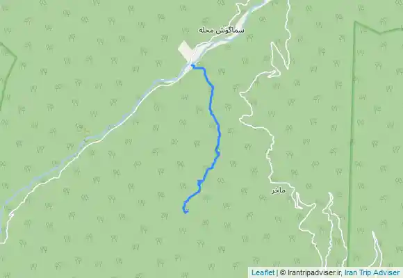 ترک جی پی اس مسیر برگشت لز ابشار شی الیم به روستای گاوزن