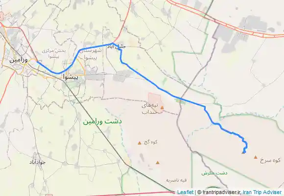 ترک جی پی اس رکابزنی از ورامین به پارکینگ قله طلا و صعودبه قله طلا و برگشت به پارگینگ