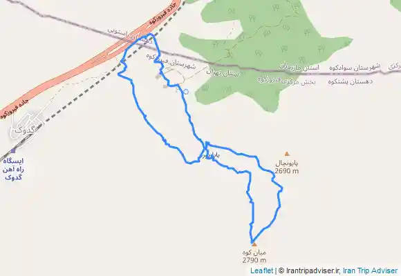 ترک جی پی اس قله پاپونچال