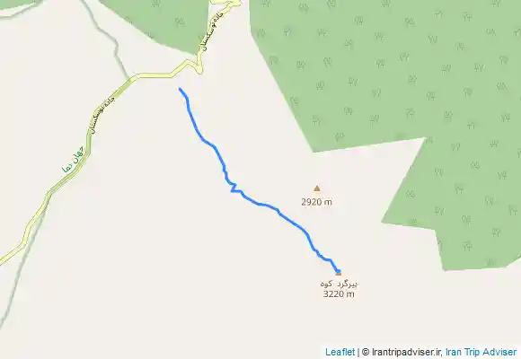 ترک جی پی اس قله پیرگرد زمستانه