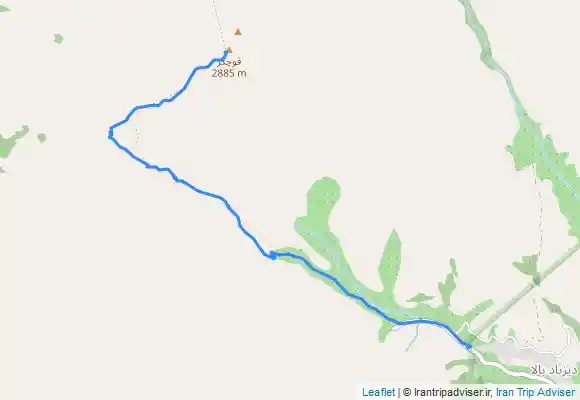 ترک جی پی اس قله قوچگر برگشت تا دیزباد