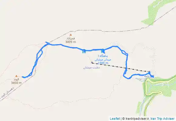 ترک جی پی اس قله الوند همدان