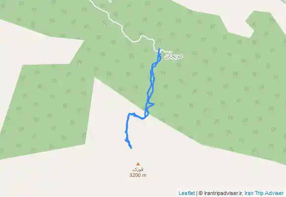 ترک جی پی اس قله قوزک تا ارتفاع ۳۱۰۰