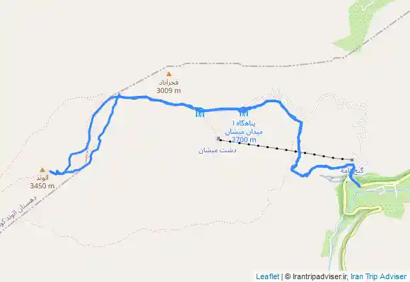 ترک جی پی اس قله الوند همدان