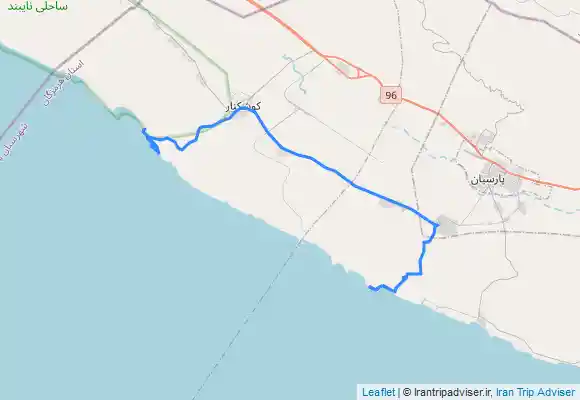 ترک جی پی اس بندر تبن تا ساحل دستیر