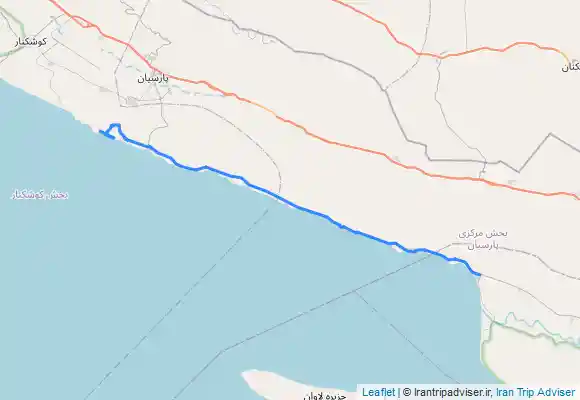 ترک جی پی اس ساحل دستیر تا بندر مقام