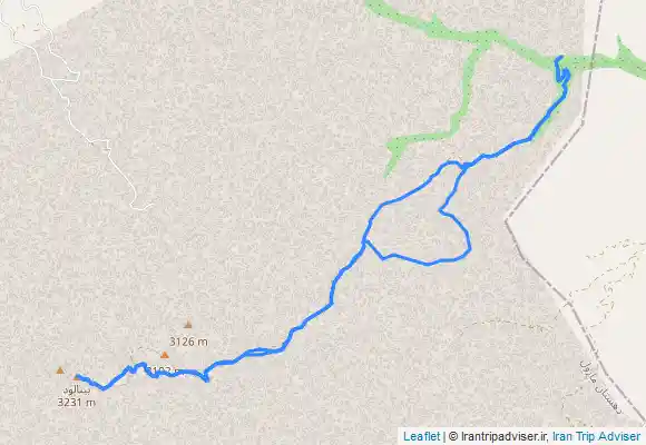 ترک جی پی اس صعود به قله بینالود از روستای فریزی