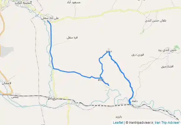 ترک جی پی اس قلعه ضحاک مسیر دلمه