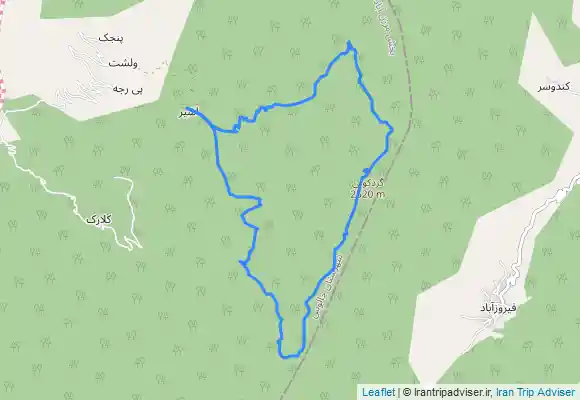 ترک جی پی اس قله جنگلی مرنو ۲۵۳۰ متر، دو مسیر مال‌گردن و کیشن از روستای آشیر