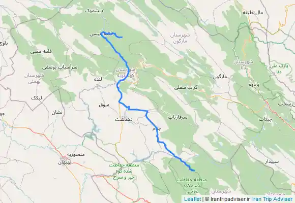 ترک جی پی اس مسیر خامین باشت به آبشار کمر دوغ 11 فروردین 403