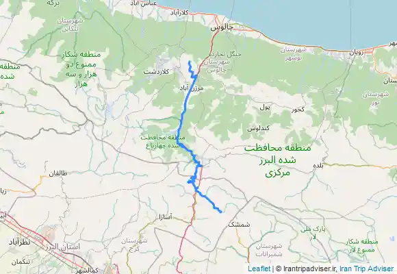 ترک جی پی اس Valasht Lake - Dizin