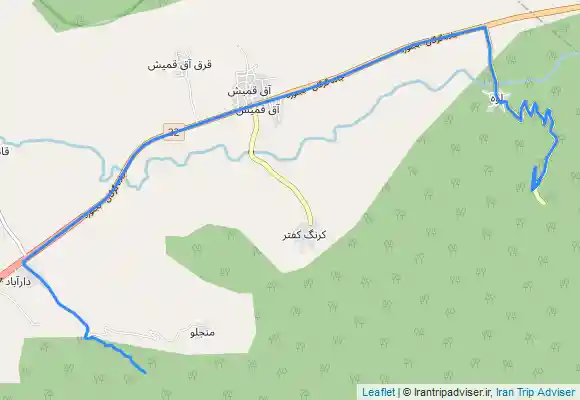 ترک جی پی اس مسیر آبشار دارآباد تا آبشار لوه