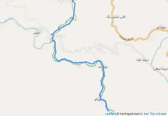 ترک جی پی اس پیمایش روستای کولیج تا روستای دیوزناو