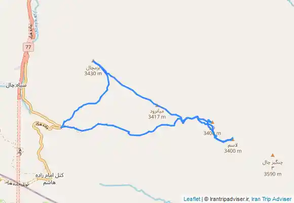 ترک جی پی اس صعود به قلل بزمچال، میانرود، نور و لاسم