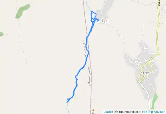 ترک جی پی اس آبشار باغچه نبات یا خرجال قم و پیمایش به سمت سرچشمه