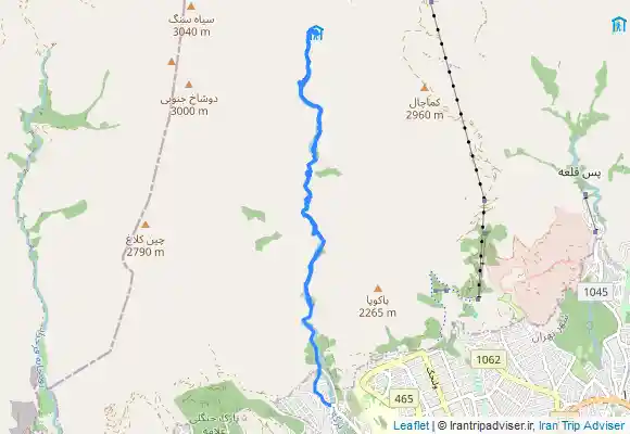 ترک جی پی اس Do Kamrūn - آبشار بند عبدالله Bande Abdollah Waterfall - آبشار جوزک jozak Waterfall - Mountain hut - Darakeh