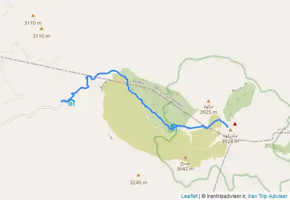 ترک جی پی اس کوه تفتان ماده کوه  Taftan Balouchestan
