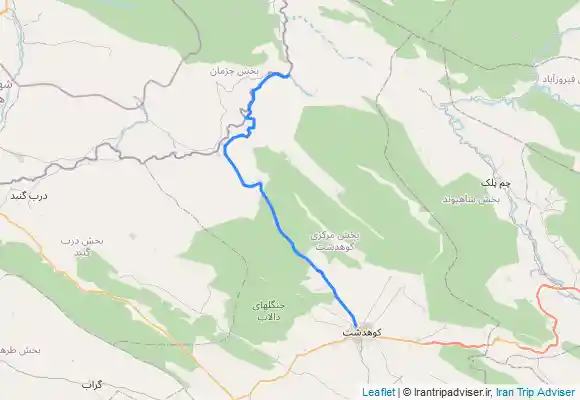 ترک جی پی اس دره شیرز کوهدشت به پارکینگ پای کار VALLEY SHEREZ ROAD