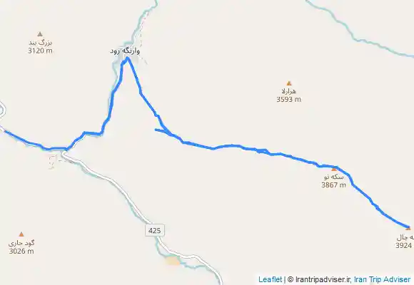 ترک جی پی اس Garchāk - Sekeno summit - قله سه چال - Gachsar