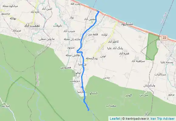 ترک جی پی اس Koohsar waterfall - آبشار کوهسر