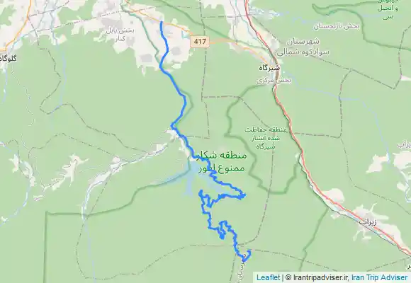 ترک جی پی اس آبشار گزو از شیرگاه