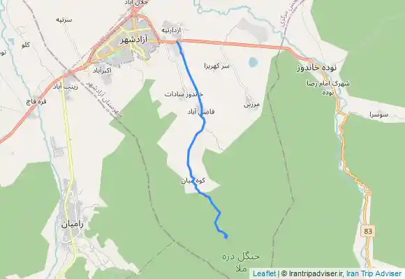 ترک جی پی اس آبشار چلم پرچین کوهمیان آزادشهر