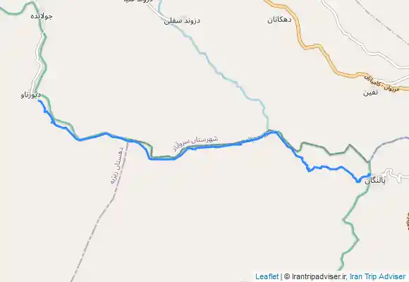 ترک جی پی اس پیمایش پلنگان به دیوزناو Palengan to divaznav hiking