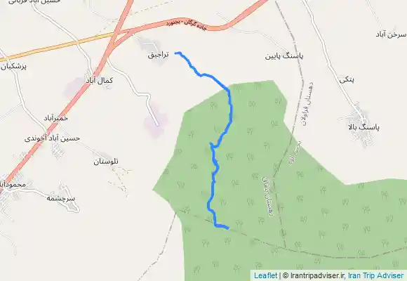 ترک جی پی اس قله نیلکوه and مرداب نیلکوه from Tarājīq