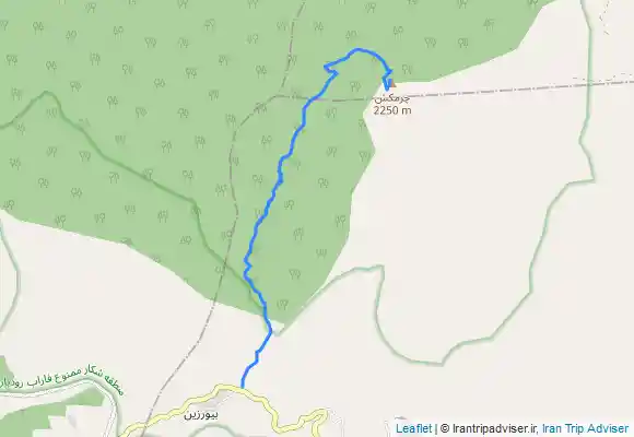 ترک جی پی اس قله چرمکش از روستای بیورزن لوشان ( CHARMKESH PEAK )