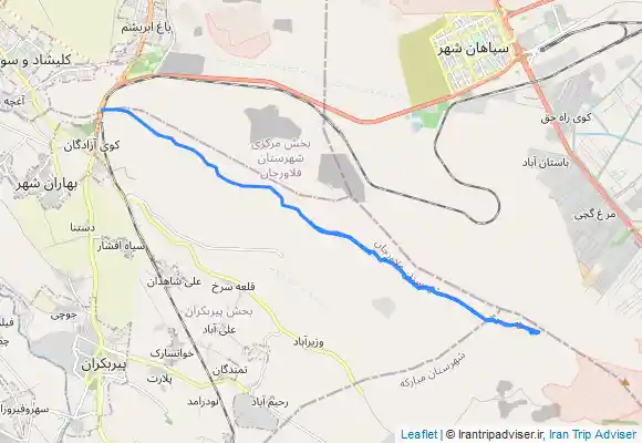 ترک جی پی اس خط اراس شاه کوه رفت وبرگشت