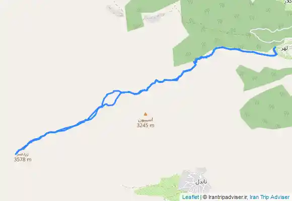 ترک جی پی اس خشک هسل به قله زردسر از لهر