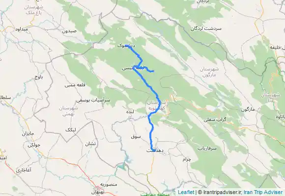 ترک جی پی اس از دهدشت تا قلعه رئیسی و دیشموک و آبشار کمردوغ