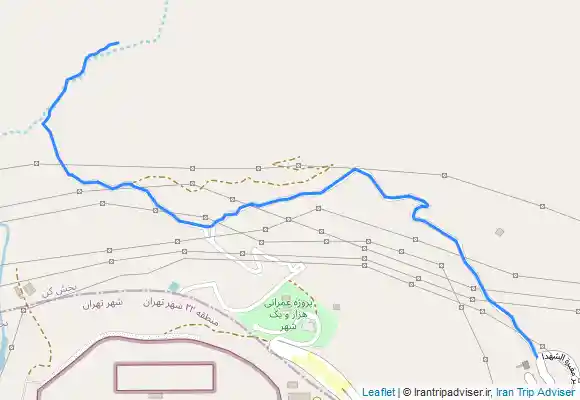 ترک جی پی اس آبشار لتمال (آبنوس) از مقبرةالشهدا شهرک باقری