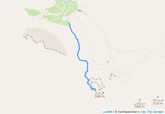 ترک جی پی اس قله گل اندام