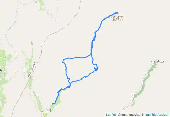 ترک جی پی اس پیمایش از روستای آغشت تا آبشار شُرشُر بند و قله مردان اوراز(مردنوراز)، جمعه ۱۴۰۳/۰۳/۰۴