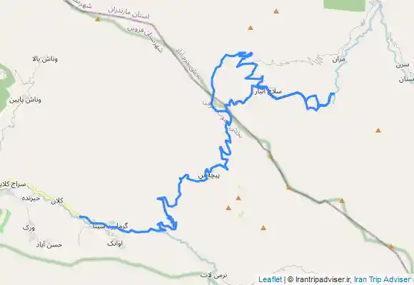 ترک جی پی اس پیچ بن به آبشار مران